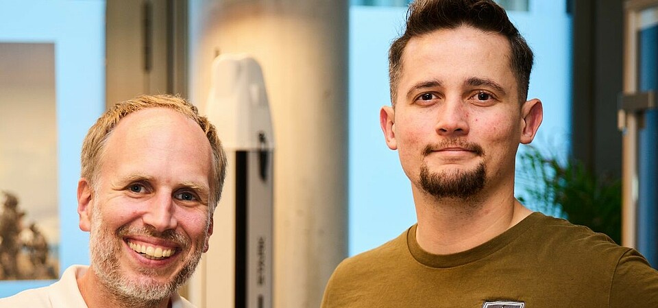 Johannes Schaback (CTO Stark Defence) and Nino Lindenberg (CEO/CTO Pleno) 