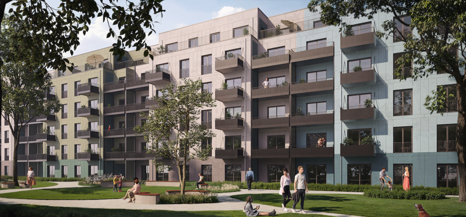 Current construction project in Berlin Lichtenberg with 158 residential units