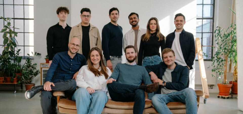 Cortea founder Valentin Neumann (front left) and his team