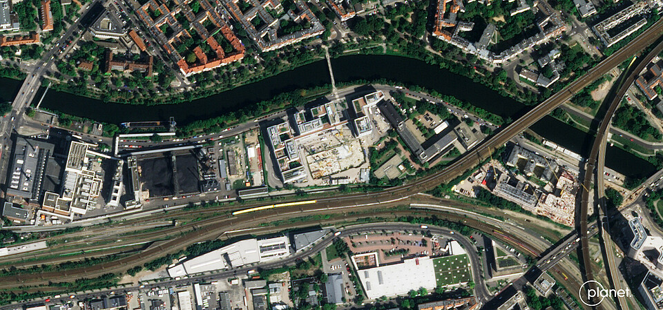 Pelican image over Planet’s new facility in Berlin on August 10, 2026 Pelican image over Planet’s new facility in Berlin on August 10, 2026