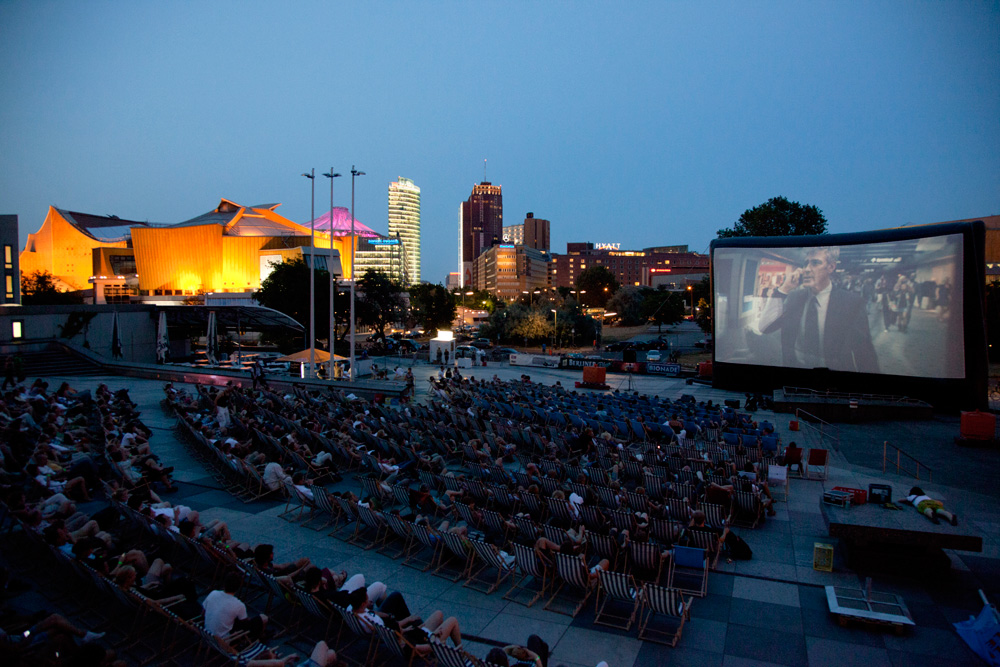 Open air cinema at Kulturforum, Potsdamer Platz 
